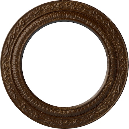 Ekena Millwork Andrea Ceiling Medallion (Fits Canopies up to 8"), 12"OD x 8"ID x 1/2"P, Root Beer Crackle CM12ADRBC